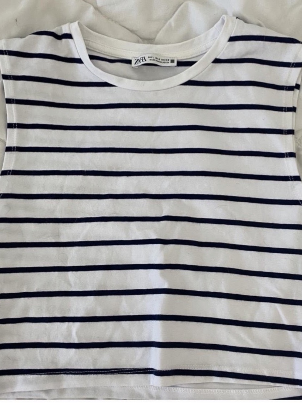 Zara Striped Sleeveless Crop Top